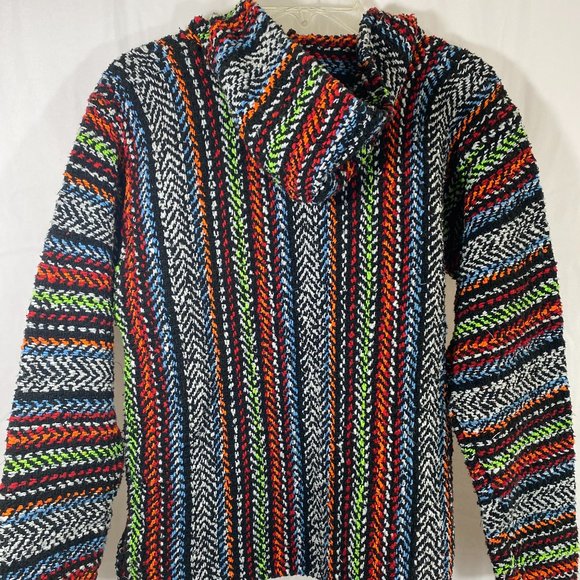 Earth Ragz Multicolor Hooded Pullover Sweater NWOT Women's Size Large - Picture 2 of 16